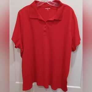 LAST CHANCE: LANDS' END 3X Red short Sleeved Shirt. Great "Work" Shirt!